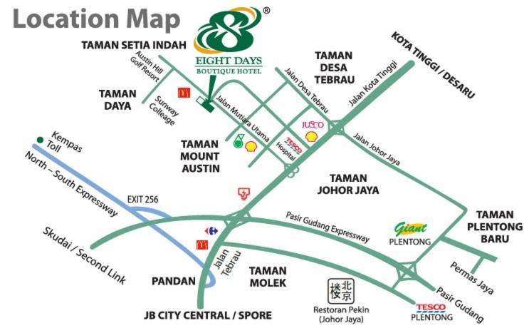 Eight Days Boutique Hotel - Mount Austin Johor Bahru Extérieur photo